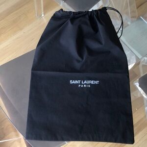 Saint Laurent black dust bag 13.5x9.25 inches